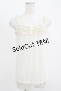 axes femme / リボンキャミソール M 生成り H-25-11-15-1070-AX-TO-NS-ZH