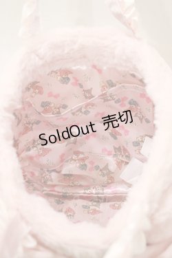 画像3: Maison de FLEUR / マイメロディ・フリルハンドルトートバッグ  ピンク H-25-11-15-1072-LO-BG-NS-ZH