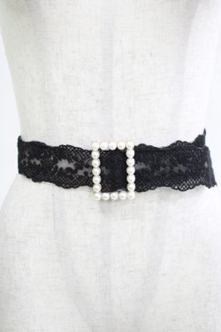 画像1: axes femme / レース×PVCベルト  ブラック H-25-11-15-1075-AX-ZA-NS-ZH