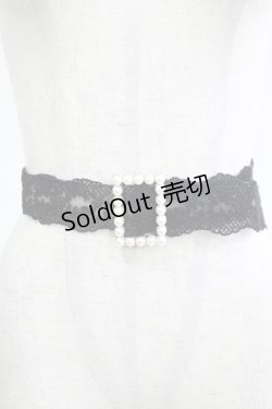 画像1: axes femme / レース×PVCベルト  ブラック H-25-11-15-1075-AX-ZA-NS-ZH