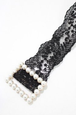 画像2: axes femme / レース×PVCベルト  ブラック H-25-11-15-1075-AX-ZA-NS-ZH