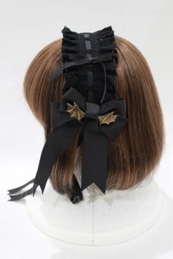 画像2: ALICE and the PIRATES / 蝙蝠の影ヘッドドレス  ブラック H-25-11-15-1079-PA-AC-NS-ZH