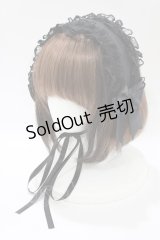 metamorphose / Lacyフリルヘッドドレス  ブラック H-25-11-15-1080-ME-AC-NS-ZH