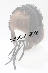 metamorphose / Lacyフリルヘッドドレス  ブラック H-25-11-15-1080-ME-AC-NS-ZH