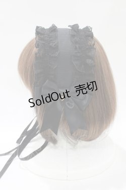 画像2: metamorphose / Lacyフリルヘッドドレス  ブラック H-25-11-15-1080-ME-AC-NS-ZH