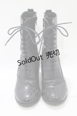 画像1: axes femme / レースアップブーツ M ブラック H-25-11-15-1083-AX-SH-NS-ZH