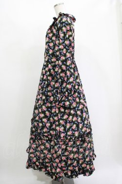 画像2: FLC / 星名桜子/2WAY花柄フリルワンピース L ブラック H-25-11-15-1007-LO-OP-NS-ZH