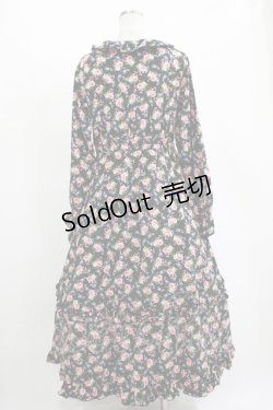 画像3: FLC / 星名桜子/2WAY花柄フリルワンピース L ブラック H-25-11-15-1007-LO-OP-NS-ZH