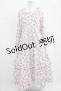 FLC / 星名桜子/2WAY花柄フリルワンピース L ピンク H-25-11-15-1008-LO-OP-NS-ZH