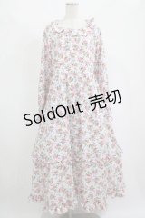 FLC / 星名桜子/2WAY花柄フリルワンピース L ピンク H-25-11-15-1008-LO-OP-NS-ZH