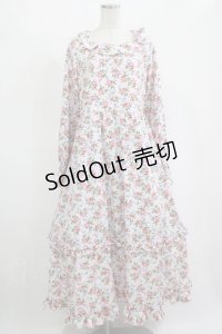 FLC / 星名桜子/2WAY花柄フリルワンピース L ピンク H-25-11-15-1008-LO-OP-NS-ZH