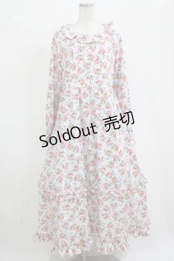 画像1: FLC / 星名桜子/2WAY花柄フリルワンピース L ピンク H-25-11-15-1008-LO-OP-NS-ZH