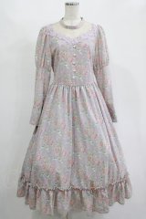 Kurumi Collaboration / KRハナジゴスリーブワンピース LL ラベンダー H-25-11-15-1009-GO-OP-NS-ZH