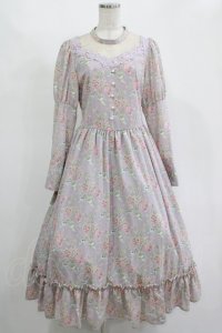 Kurumi Collaboration / KRハナジゴスリーブワンピース LL ラベンダー H-25-11-15-1009-GO-OP-NS-ZH