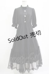 Lovely Tency / 眞白ありすコラボ/チュールワンピース L ブラック H-25-11-15-1011-GO-OP-NS-ZH
