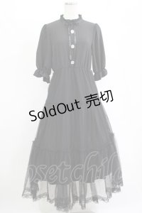 Lovely Tency / 眞白ありすコラボ/チュールワンピース L ブラック H-25-11-15-1011-GO-OP-NS-ZH
