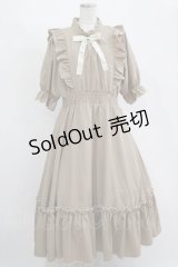 m petit by misako / NINA'SコラボAMハイショクメローワンピース LL ベージュ H-25-11-15-1012-LO-OP-NS-ZH