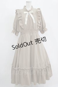 m petit by misako / NINA'SコラボAMハイショクメローワンピース LL ベージュ H-25-11-15-1012-LO-OP-NS-ZH