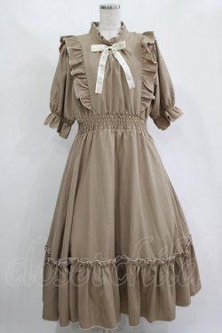 画像1: m petit by misako / NINA'SコラボAMハイショクメローワンピース LL ベージュ H-25-11-15-1012-LO-OP-NS-ZH