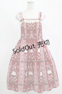 axes femme kawaii / お菓子柄ジャンパースカート M ワイン H-25-11-15-1002-AX-OP-NS-ZH