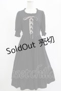 m petit by misako / AMレースアップワンピース L ブラック H-25-11-15-1014-LO-OP-NS-ZH