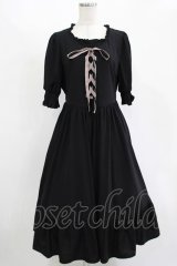m petit by misako / AMレースアップワンピース L ブラック H-25-11-15-1014-LO-OP-NS-ZH