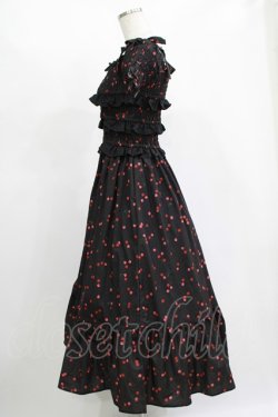 画像2: Ank Rouge / Cherryシャーリングロングワンピース M ブラック H-25-11-15-1016-CA-OP-NS-ZH