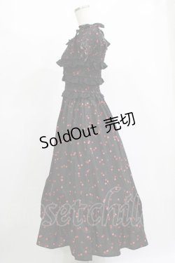 画像2: Ank Rouge / Cherryシャーリングロングワンピース M ブラック H-25-11-15-1016-CA-OP-NS-ZH