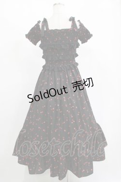 画像3: Ank Rouge / Cherryシャーリングロングワンピース M ブラック H-25-11-15-1016-CA-OP-NS-ZH