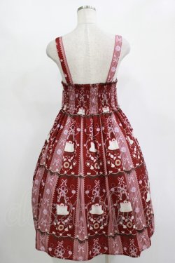 画像3: axes femme kawaii / お菓子柄ジャンパースカート M ワイン H-25-11-15-1002-AX-OP-NS-ZH