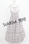 Lovely Tency / 眞白ありすコラボ/チェックジャンパースカート L ピンク H-25-11-15-1019-GO-OP-NS-ZH