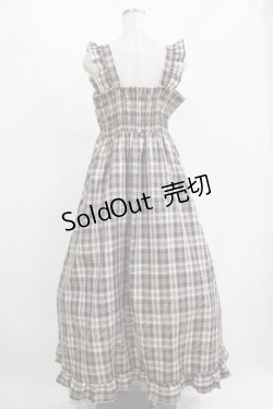 画像3: FLC / 皆方由衣コラボ/チェックフリルジャンパースカート L ブラウン H-25-11-15-1020-LO-OP-NS-ZH