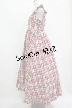 画像2: FLC / 皆方由衣コラボ/チェックフリルジャンパースカート L レッド H-25-11-15-1021-LO-OP-NS-ZH