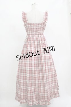 画像3: FLC / 皆方由衣コラボ/チェックフリルジャンパースカート L レッド H-25-11-15-1021-LO-OP-NS-ZH