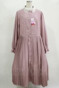 m petit by misako / AM*レースエリプリーツワンピース LL ピンク H-25-11-15-1023-LO-OP-NS-ZH