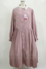 m petit by misako / AM*レースエリプリーツワンピース LL ピンク H-25-11-15-1023-LO-OP-NS-ZH