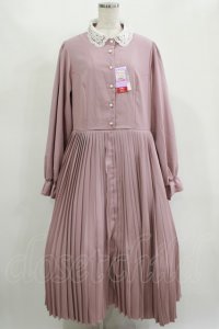 m petit by misako / AM*レースエリプリーツワンピース LL ピンク H-25-11-15-1023-LO-OP-NS-ZH