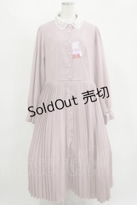 m petit by misako / AM*レースエリプリーツワンピース LL ピンク H-25-11-15-1023-LO-OP-NS-ZH