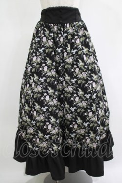 画像1: Kurumi Collaboration / KRハナガラHWフレアSK L ブラック H-25-11-15-1026-GO-SK-NS-ZH