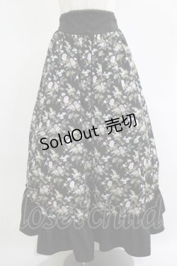 画像1: Kurumi Collaboration / KRハナガラHWフレアSK L ブラック H-25-11-15-1026-GO-SK-NS-ZH