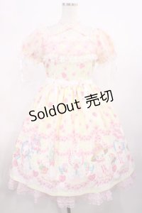 Angelic Pretty / Ohanami Bunnyワンピース Free イエロー H-25-11-15-007-AP-OP-NS-ZH