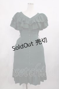 axes femme / 2wayフリルワンピース M グリーン H-25-11-15-010-AX-OP-NS-ZH