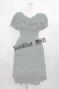 画像1: axes femme / 2wayフリルワンピース M グリーン H-25-11-15-010-AX-OP-NS-ZH