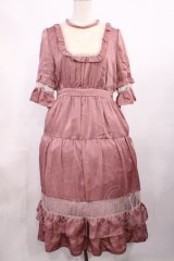 axes femme / チュールデザインフリルワンピース M ピンク H-25-11-15-012-AX-OP-NS-ZH