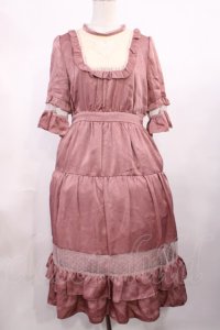 axes femme / チュールデザインフリルワンピース M ピンク H-25-11-15-012-AX-OP-NS-ZH