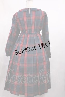 画像2: FLC / MINA*タータンチェックワンピース L グリーン H-25-11-15-013-LO-OP-NS-ZH