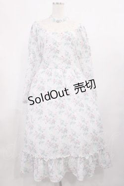 画像1: Kurumi Collaboration / KRハナジゴスリーブワンピース L オフ H-25-11-15-014-LO-OP-NS-ZH