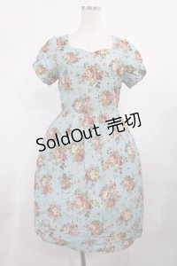 F&A / 花柄ワンピース Free Blue H-25-11-15-015-LO-OP-NS-ZH
