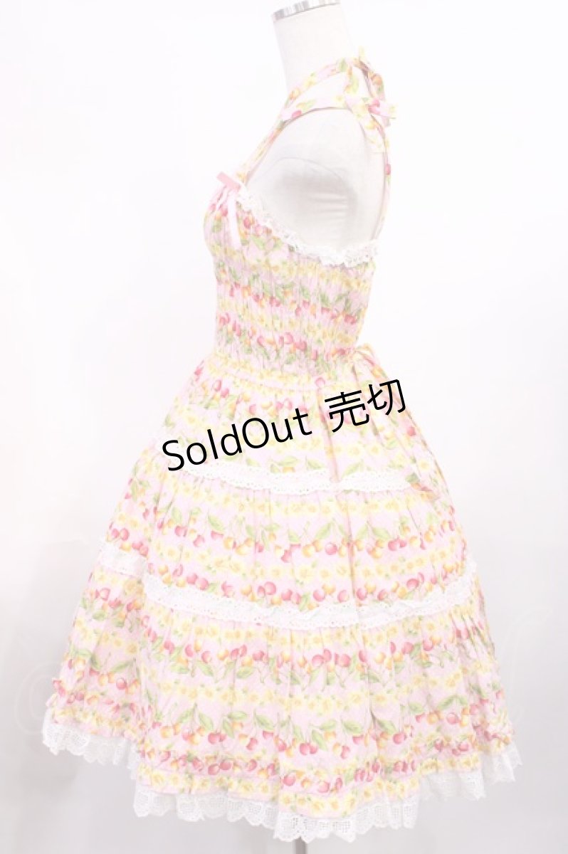 画像2: Angelic Pretty / チェリー柄サンドレス Free ピンク H-25-11-15-002-AP-OP-NS-ZH (2)
