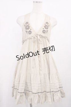 画像1: LIZ LISA / ホルターリボンワンピース Free ベージュ H-25-11-15-022-LO-OP-NS-ZH